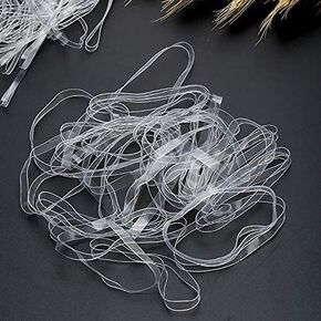 BLLNDX Rubberband 50PCS 9.95x5mm Transparent UV Resistant Elastics TPU Rubber Bands