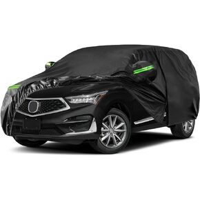 Waterproof Car Cover Compatible with Honda HR-V 2022-2024 Accessories, Black 210T Inside Cotton Cover with Door Zippers for Snow Rain Dust Outdoor Protection