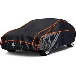 Kayme Hail Protector Car Cover，Anti Hail Thickened Multi-Layered EVA Car Cover Waterproof All Weather with Wind Straps, Outdoor Hail Protection Cover, Fit Sedan/Coupe-Length (176 to 185 Inch)