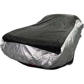 Black and Silver Fit Dodge Challenger 2008-2024 Car Cover Full Exterior Seal Skin Outdoor Car Covers for Automobiles All Weather Waterproof