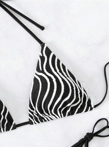 Aizscvu المرأة قطعتين ملابس السباحة مثير الرسن سلسلة مثلث بيكيني مجموعات in Kuwait