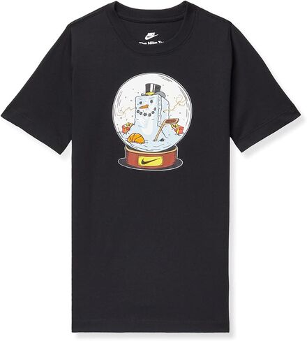 Nike Boy's NSW Boxy Tee (Little Kids/Big Kids) Black MD (10-12 Big Kid) in Saudi Arabia