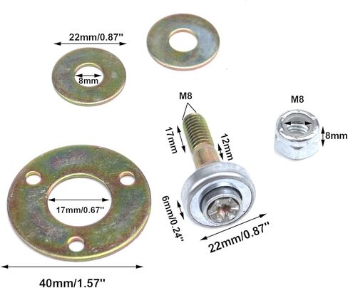 4Sets M8x45mm Galvanized Iron Rocking Chair Hardware Bearing Connecting Piece Screws Bolts Kits in Kuwait