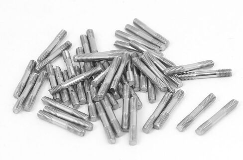uxcell M3x20mm 304 Stainless Steel Double End Threaded Stud Screw Bolt 50pcs in Saudi Arabia
