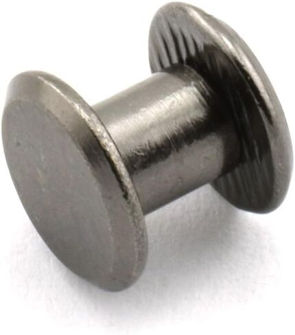 60 Sets Black Chicago Screws 3/8 Inches Screw Posts Metal Accessories Nail Rivet Chicago Button for DIY Leather Decoration Document Book Album Bookbinding Round Flat Head Stud Screw M5x10 in Saudi Arabia