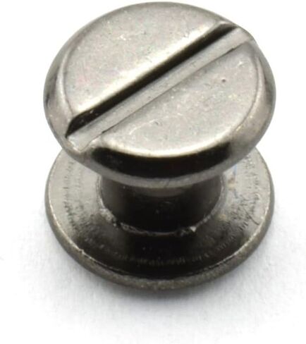 60 Sets Black Chicago Screws 3/8 Inches Screw Posts Metal Accessories Nail Rivet Chicago Button for DIY Leather Decoration Document Book Album Bookbinding Round Flat Head Stud Screw M5x10 in Saudi Arabia
