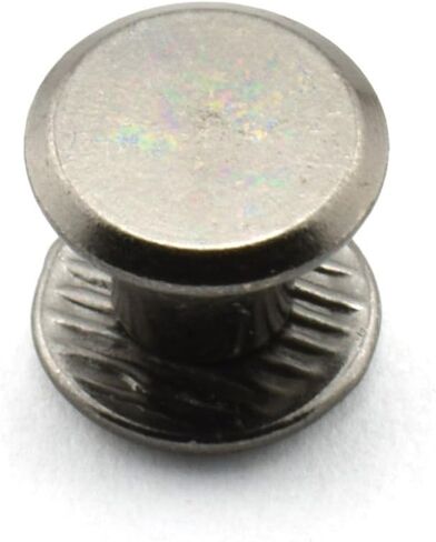 60 Sets Black Chicago Screws 3/8 Inches Screw Posts Metal Accessories Nail Rivet Chicago Button for DIY Leather Decoration Document Book Album Bookbinding Round Flat Head Stud Screw M5x10 in Saudi Arabia