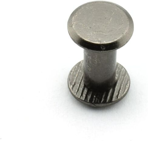 60 Sets Black Chicago Screws 3/8 Inches Screw Posts Metal Accessories Nail Rivet Chicago Button for DIY Leather Decoration Document Book Album Bookbinding Round Flat Head Stud Screw M5x10 in Saudi Arabia