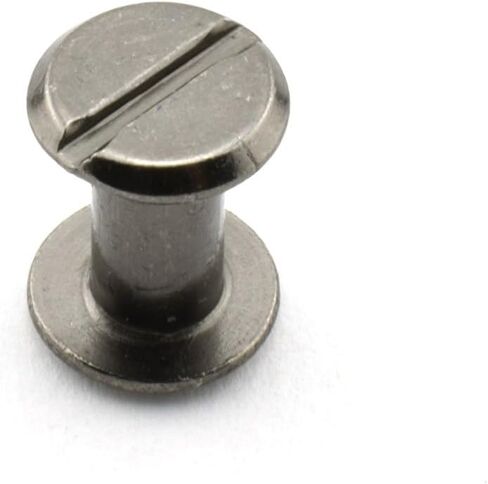 60 Sets Black Chicago Screws 3/8 Inches Screw Posts Metal Accessories Nail Rivet Chicago Button for DIY Leather Decoration Document Book Album Bookbinding Round Flat Head Stud Screw M5x10 in Saudi Arabia