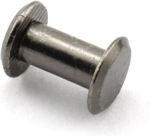 60 Sets Black Chicago Screws 3/8 Inches Screw Posts Metal Accessories Nail Rivet Chicago Button for DIY Leather Decoration Document Book Album Bookbinding Round Flat Head Stud Screw M5x10 in Saudi Arabia