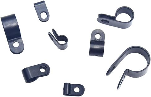 160 pcs Cable Clamp Nylon R-Type Cable Clips Clamp Assortment Kit for 1/8", 3/16", 1/4", 5/16", 3/8", 1/2", 5/8", 3/4" Wire (Black) in Saudi Arabia