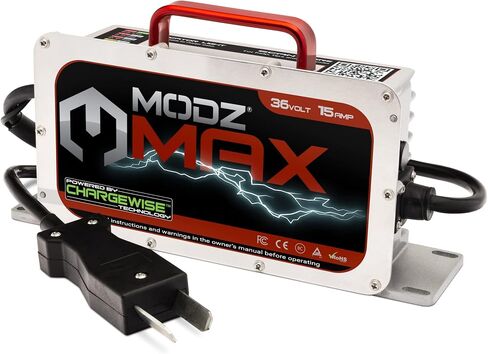 شاحن بطارية عربة الجولف MODZ Max36 15 أمبير متوافق مع سيارات النادي 36 فولت، وموديلات EZGO وYamaha مع قابس Crowfoot in Saudi Arabia