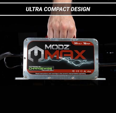 شاحن بطارية عربة الجولف MODZ Max36 15 أمبير متوافق مع سيارات النادي 36 فولت، وموديلات EZGO وYamaha مع قابس Crowfoot in Saudi Arabia