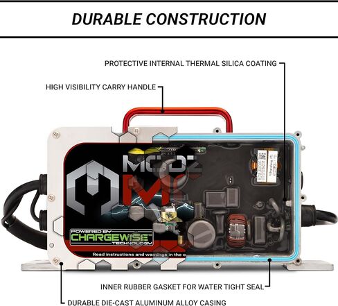 شاحن بطارية عربة الجولف MODZ Max36 15 أمبير متوافق مع سيارات النادي 36 فولت، وموديلات EZGO وYamaha مع قابس Crowfoot in Saudi Arabia