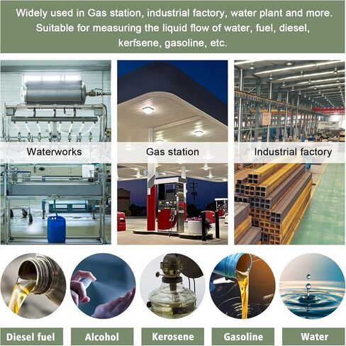 مقياس تدفق التوربينات مقاوم للماء مقياس تدفق الوقود الرقمي 16-132GPM لوقود الديزل زيت الكيروسين الميثانول (2 ") in Kuwait