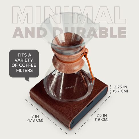 Caddy for Chemex Coffee Makers, Coffee Filter Storage Stand, Coffee Station Organizer, Bodum, Coffee Gator Carafes, for All Pour Over Coffee Makers - Pour Over Companion by PBD in Saudi Arabia