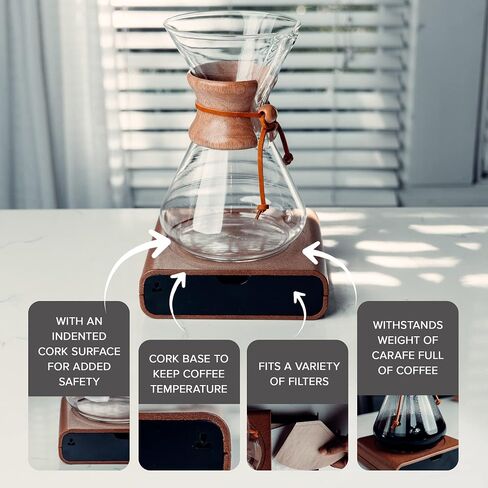 Caddy for Chemex Coffee Makers, Coffee Filter Storage Stand, Coffee Station Organizer, Bodum, Coffee Gator Carafes, for All Pour Over Coffee Makers - Pour Over Companion by PBD in Saudi Arabia