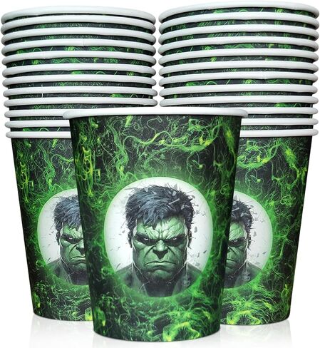 Valentina Buck 25 counts Incredible Man Party Cups Birthday Party Supplies, Waterproof Paper Disposable Party Decorations in Kuwait