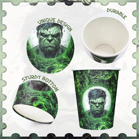 Valentina Buck 25 counts Incredible Man Party Cups Birthday Party Supplies, Waterproof Paper Disposable Party Decorations in Kuwait