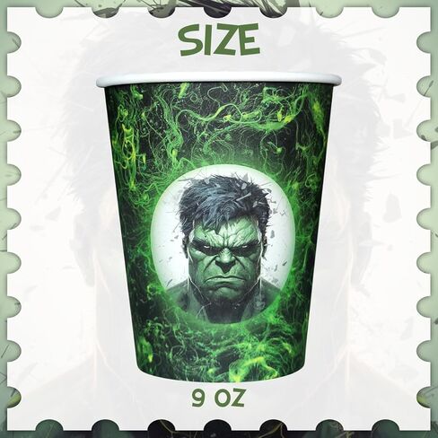 Valentina Buck 25 counts Incredible Man Party Cups Birthday Party Supplies, Waterproof Paper Disposable Party Decorations in Kuwait