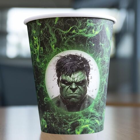 Valentina Buck 25 counts Incredible Man Party Cups Birthday Party Supplies, Waterproof Paper Disposable Party Decorations in Kuwait