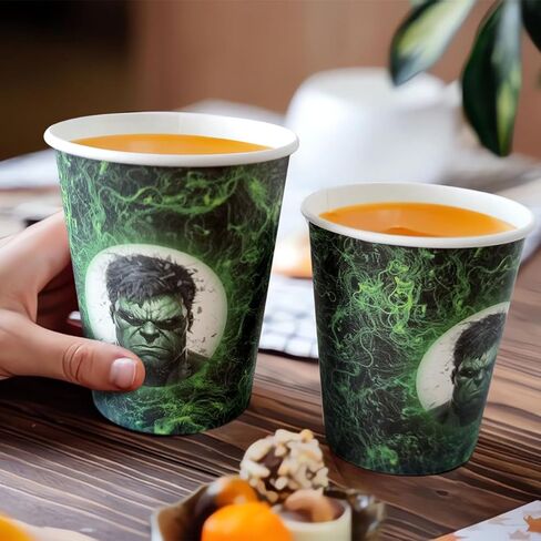 Valentina Buck 25 counts Incredible Man Party Cups Birthday Party Supplies, Waterproof Paper Disposable Party Decorations in Kuwait