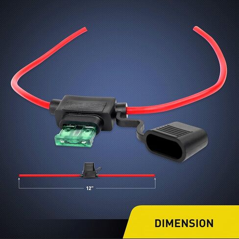 Nilight Inline Holder 14AWG Wiring Harness ATC/ATO 30AMP Blade Automotive Fuse Holder-10 Pack, 2 Years Warranty in Saudi Arabia
