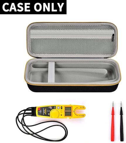 Case Compatible with Fluke T5-1000/ T5 600/ T6-1000/ T6 600 Electrical Voltage, Continuity and Current Tester Meter Organizer Holder - Black (Box Only) in Kuwait