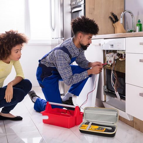 Case Compatible with Fluke T5-1000/ T5 600/ T6-1000/ T6 600 Electrical Voltage, Continuity and Current Tester Meter Organizer Holder - Black (Box Only) in Kuwait