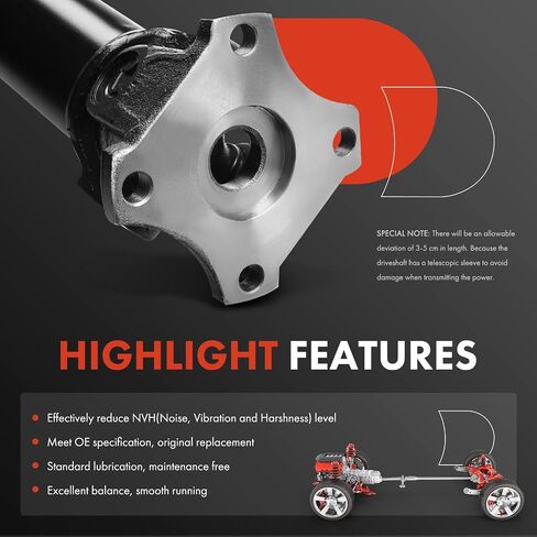 مجموعة عمود محرك خلفي كامل ممتاز A-Premium متوافق مع Ford F-150 2011 2012 2013 2014 3.5L، ناقل حركة أوتوماتيكي RWD، استبدال # BL3Z4R602H in Saudi Arabia