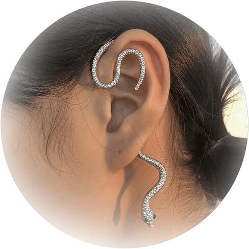 Snake Earrings for Women Snake Ear Cuff Punk Earrings Snake Stud Earrings Gold Snake Dangle Earrings Gothic Earrings Snake Jewelry Gifts for Girls in Saudi Arabia