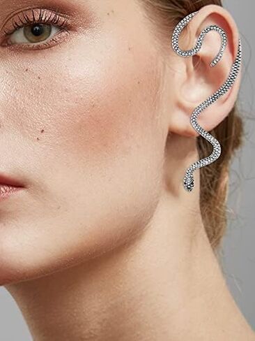 Snake Earrings for Women Snake Ear Cuff Punk Earrings Snake Stud Earrings Gold Snake Dangle Earrings Gothic Earrings Snake Jewelry Gifts for Girls in Saudi Arabia