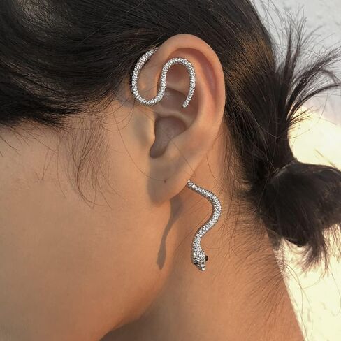 Snake Earrings for Women Snake Ear Cuff Punk Earrings Snake Stud Earrings Gold Snake Dangle Earrings Gothic Earrings Snake Jewelry Gifts for Girls in Saudi Arabia