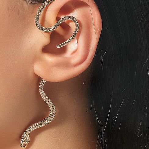 Snake Earrings for Women Snake Ear Cuff Punk Earrings Snake Stud Earrings Gold Snake Dangle Earrings Gothic Earrings Snake Jewelry Gifts for Girls in Saudi Arabia
