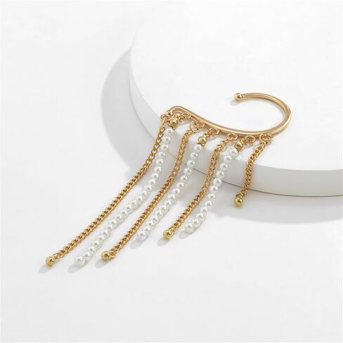 أقراط شرابة للنساء أقراط الأذن الكفة أقراط كريستال متدلية أقراط فاسق أقراط فاسق أقراط لؤلؤ تتدلى مجوهرات هدية للنساء in Kuwait