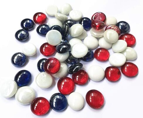 Glass Gem Stone, 1Lbs Flat Marbles Pebbles for Vase Fillers, Table Scatter, Aquarium Fish Tank, Party Decoration, Crystal Rocks (Approx 100 Pcs Amber) in Saudi Arabia