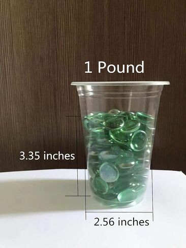 Glass Gem Stone, 1Lbs Flat Marbles Pebbles for Vase Fillers, Table Scatter, Aquarium Fish Tank, Party Decoration, Crystal Rocks (Approx 100 Pcs Amber) in Saudi Arabia