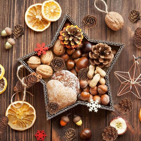 100 قطعة من زينة الصنوبر المخروطية لعيد الميلاد، أكواز الصنوبر الطبيعية السائبة للهدايا الحرفية، حشو مزهرية الخريف، حشو شجرة، تزيين طاولة الخريف والشتاء، ديكور عيد الميلاد، مقاس كبير متوسط ​​صغير مختلط in Kuwait