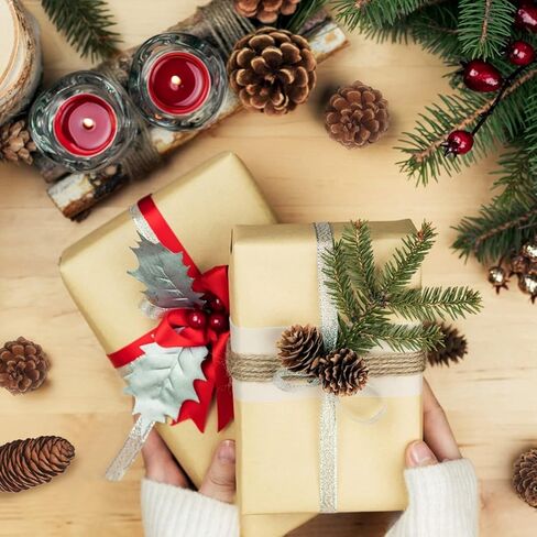 100 قطعة من زينة الصنوبر المخروطية لعيد الميلاد، أكواز الصنوبر الطبيعية السائبة للهدايا الحرفية، حشو مزهرية الخريف، حشو شجرة، تزيين طاولة الخريف والشتاء، ديكور عيد الميلاد، مقاس كبير متوسط ​​صغير مختلط in Kuwait