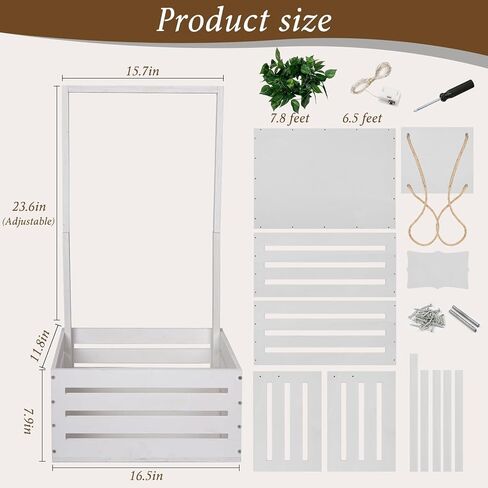 سلة استحمام الطفل، قفص استحمام الطفل مع رف شماعات مرتفع 23.6 بوصة وأرجوحة، خزانة قفص استحمام خشبية للأطفال، سلة دش الطفل للحمل، صندوق تخزين هدايا الآباء الجدد للحمل (أبيض) in Kuwait