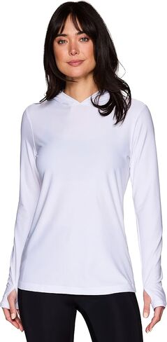 Avalanche Women's Hooded Long Sleeve Sun Shirt Top Hoodie With UPF 50 Protection in Saudi Arabia