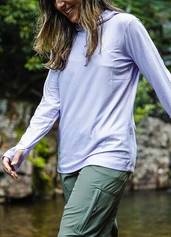 Avalanche Women's Hooded Long Sleeve Sun Shirt Top Hoodie With UPF 50 Protection in Saudi Arabia
