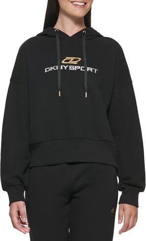 DKNY Women's Sport Fleece Long Sleeve Logo Hoodie in Saudi Arabia