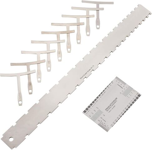 أدوات لوثير للجيتار ذات حافة مستقيمة من Toolly، مقياس عمل السلسلة وقياس نصف القطر، أدوات إعداد الجيتار in Kuwait