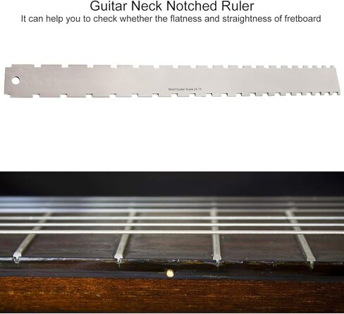 أدوات لوثير للجيتار ذات حافة مستقيمة من Toolly، مقياس عمل السلسلة وقياس نصف القطر، أدوات إعداد الجيتار in Kuwait
