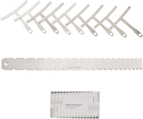 أدوات لوثير للجيتار ذات حافة مستقيمة من Toolly، مقياس عمل السلسلة وقياس نصف القطر، أدوات إعداد الجيتار in Kuwait