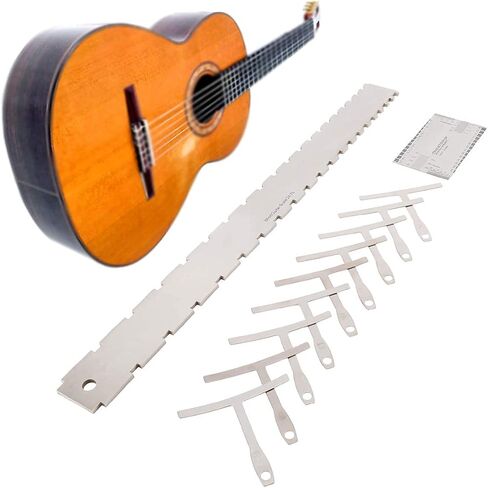 أدوات لوثير للجيتار ذات حافة مستقيمة من Toolly، مقياس عمل السلسلة وقياس نصف القطر، أدوات إعداد الجيتار in Kuwait