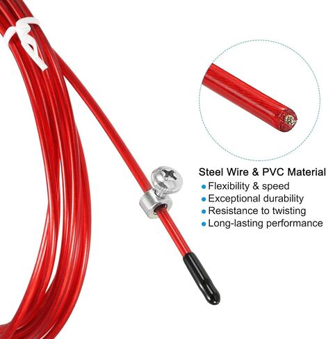 PATIKIL Speed Jump Rope Replacement Cable, Professional Skipping Rope Steel Wire Replace in Saudi Arabia