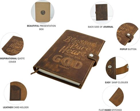 Leather Journal for Field Notes- Handmade Refillable Notebook Cover with Pen Holder for Moleskine Cahier and Pocket 4"X6" Vintage Style in Saudi Arabia