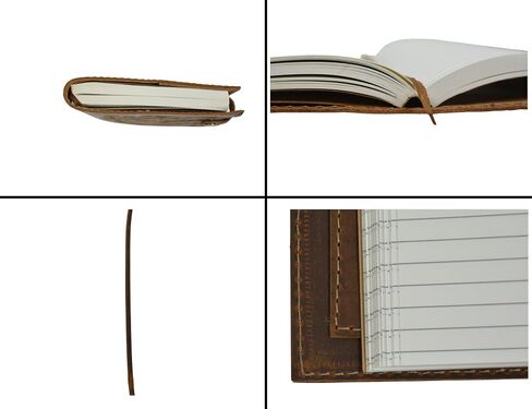 Leather Journal for Field Notes- Handmade Refillable Notebook Cover with Pen Holder for Moleskine Cahier and Pocket 4"X6" Vintage Style in Saudi Arabia